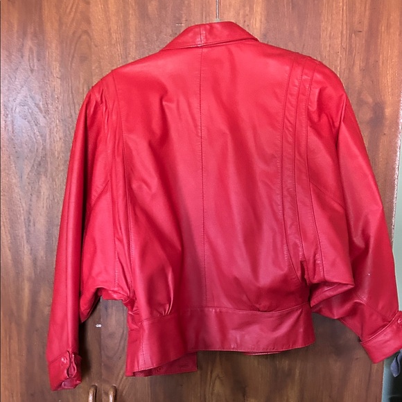 Vintage Wilsons Leather Bold Red Women's Leather Jacket - Picture 4 of 4